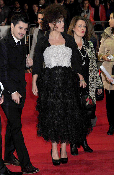 (L-R) Producer Josh Wood and actress Helena Bonham Carter attend the premiere of 'Frankenweenie 3D' which opens the 56th BFI London Film Festival at the Odeon Leicester Square on October 10, 2012 in London, England.
