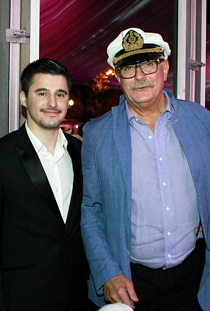 (L-R) Producer Josh Wood and Academy Award-winning director Nikita Mikhalkov at the 34th Moscow International Film Festival official after-party on June 21, 2012 in Moscow, Russia.
