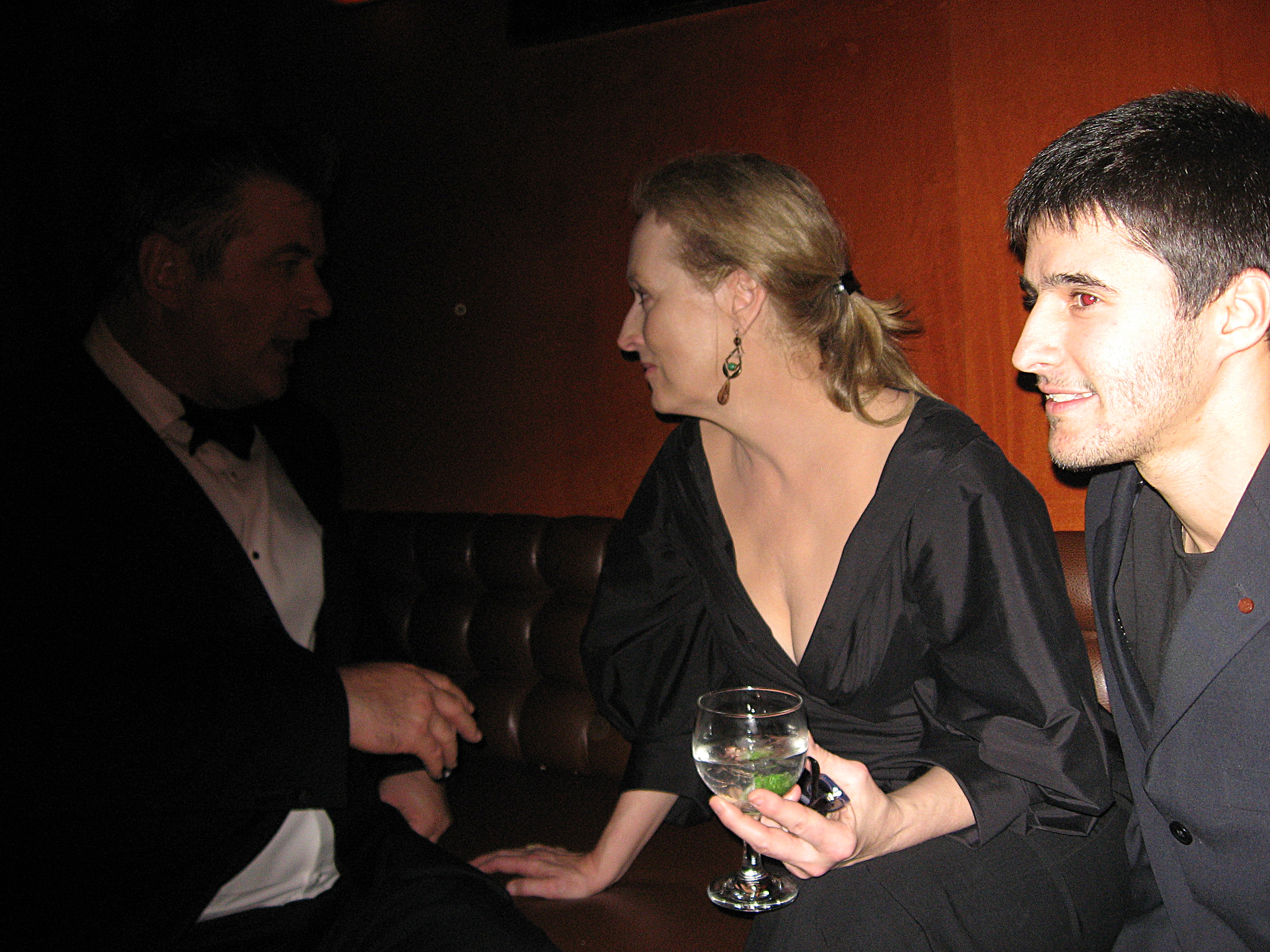 (L-R) Alec Baldwin, Meryl Streep and Josh Wood attend the 15th Annual Screen Actors Guild Awards cocktail party held at the Shrine Auditorium on January 25, 2009 in Los Angeles, California.