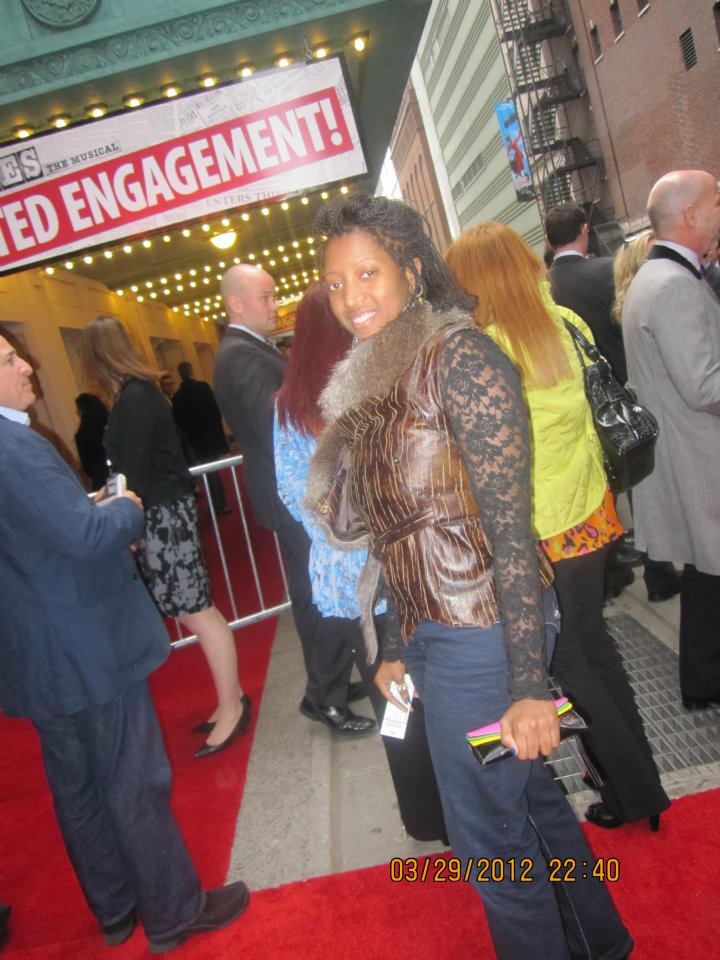 LeeAnet Noble at opening night for Disneys Newsies on Broadway