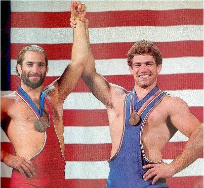 Sports Illustrated Photo after Mark and Dave Schultz both won the 1984 Olympic Trials in Freestyle Wrestling.