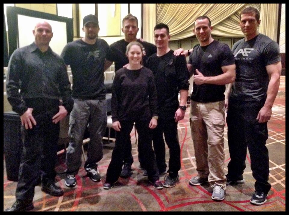Cory DeMeyers & Luci Romberg of Tempest Freerunning w/ The Action Factory Stunt Team after a Live Stunt Show in Hollywood, CA