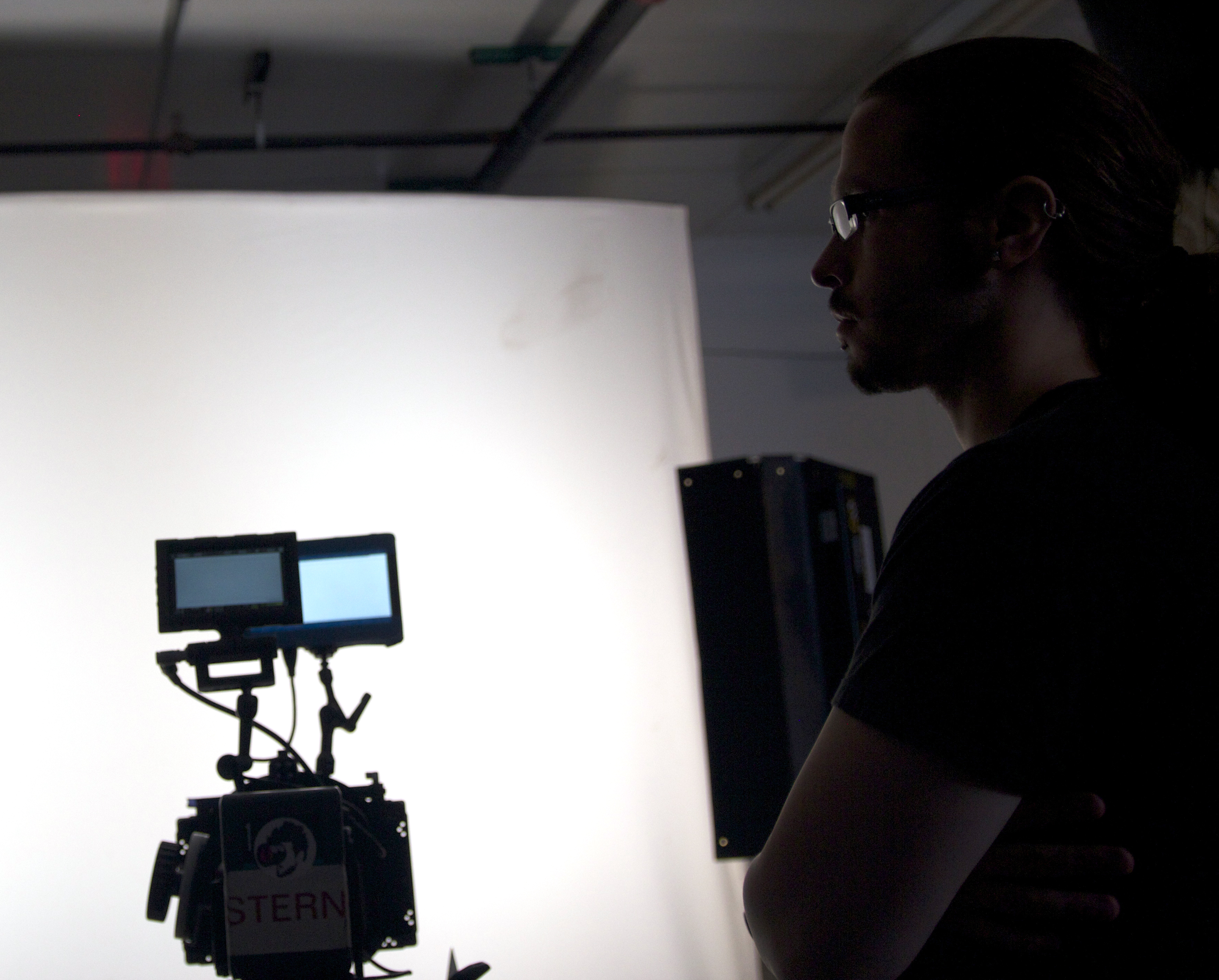 Jeremy Silva on set shooting the Indiegogo teaser for EMBRACE.