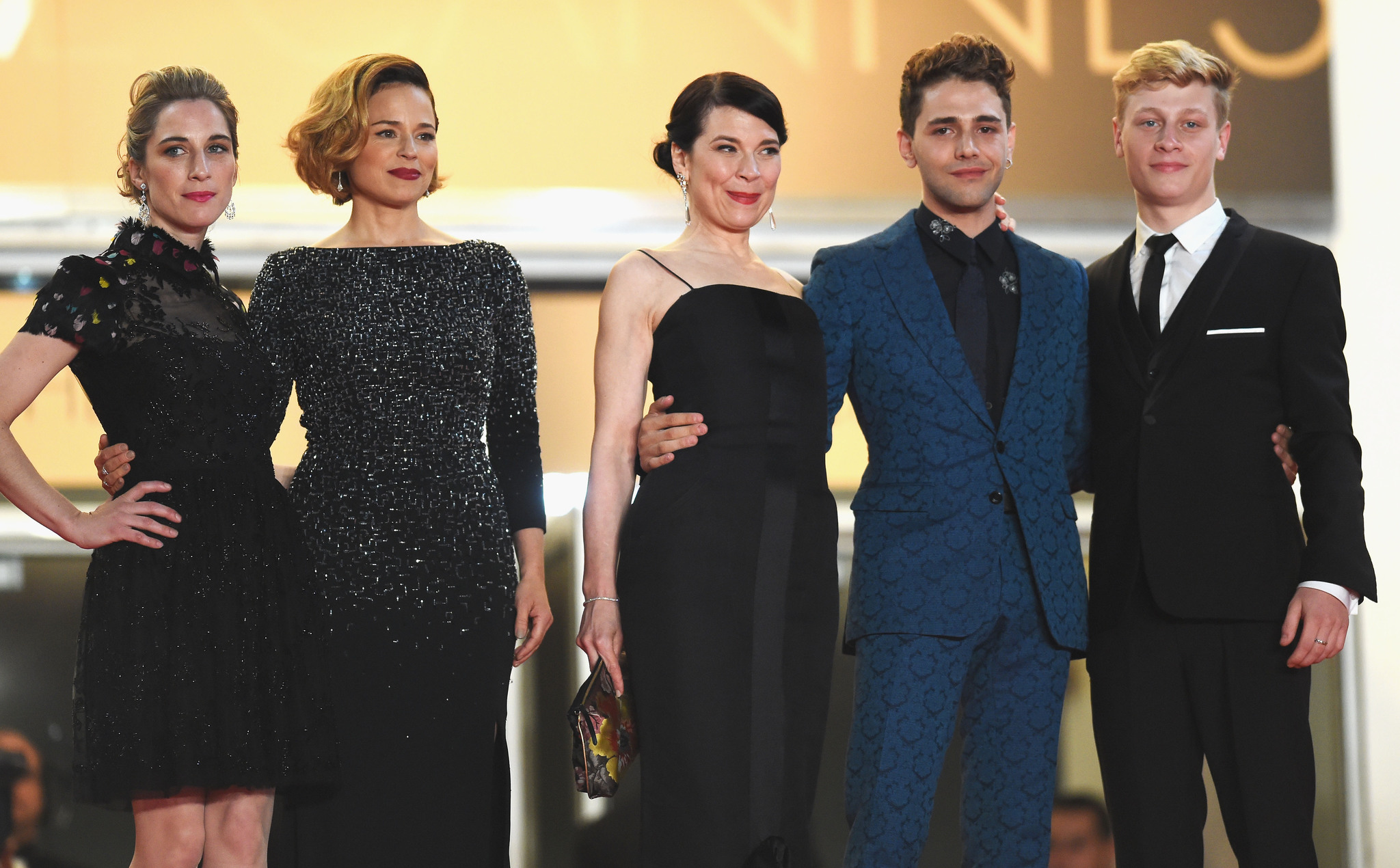 Suzanne Clément, Xavier Dolan, Anne Dorval, Nancy Grant and Antoine-Olivier Pilon at event of Mommy (2014)