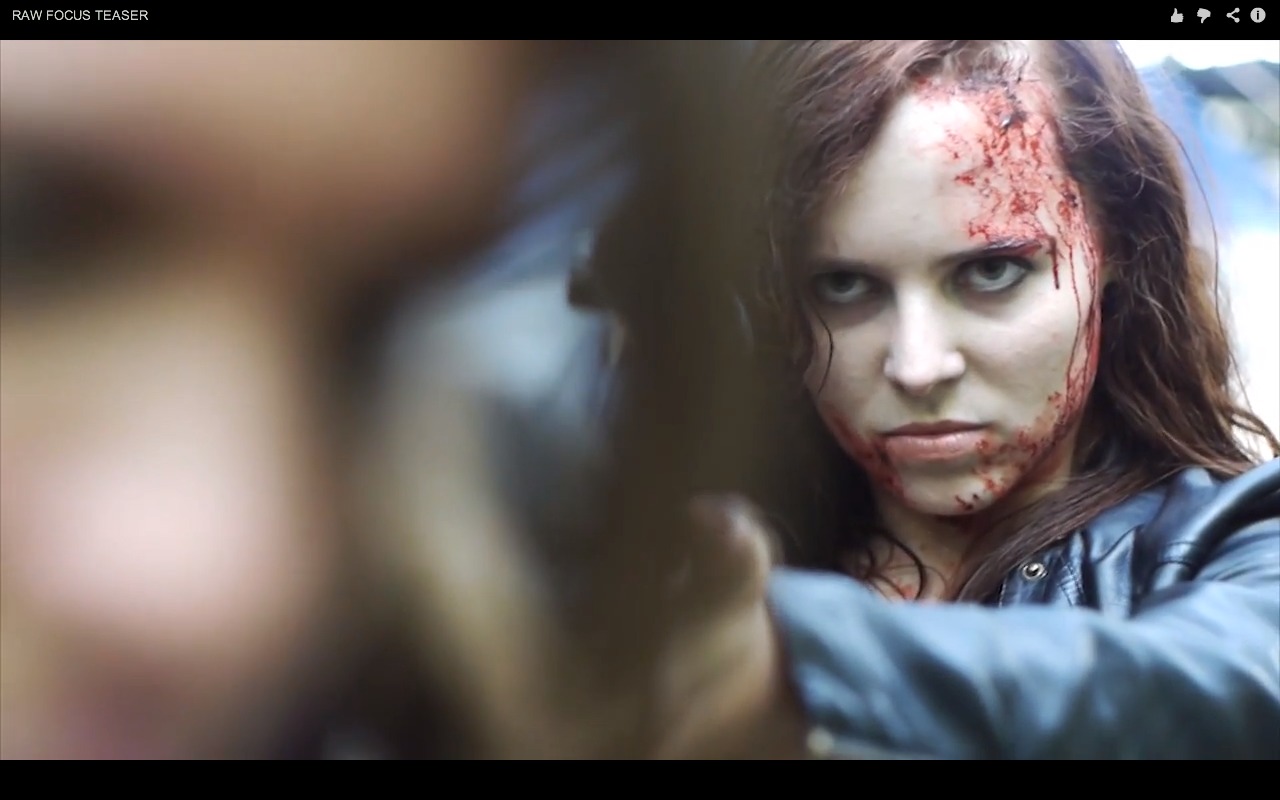 Still from the Raw Focus teaser trailer, Kayla McDonald as Lyla.