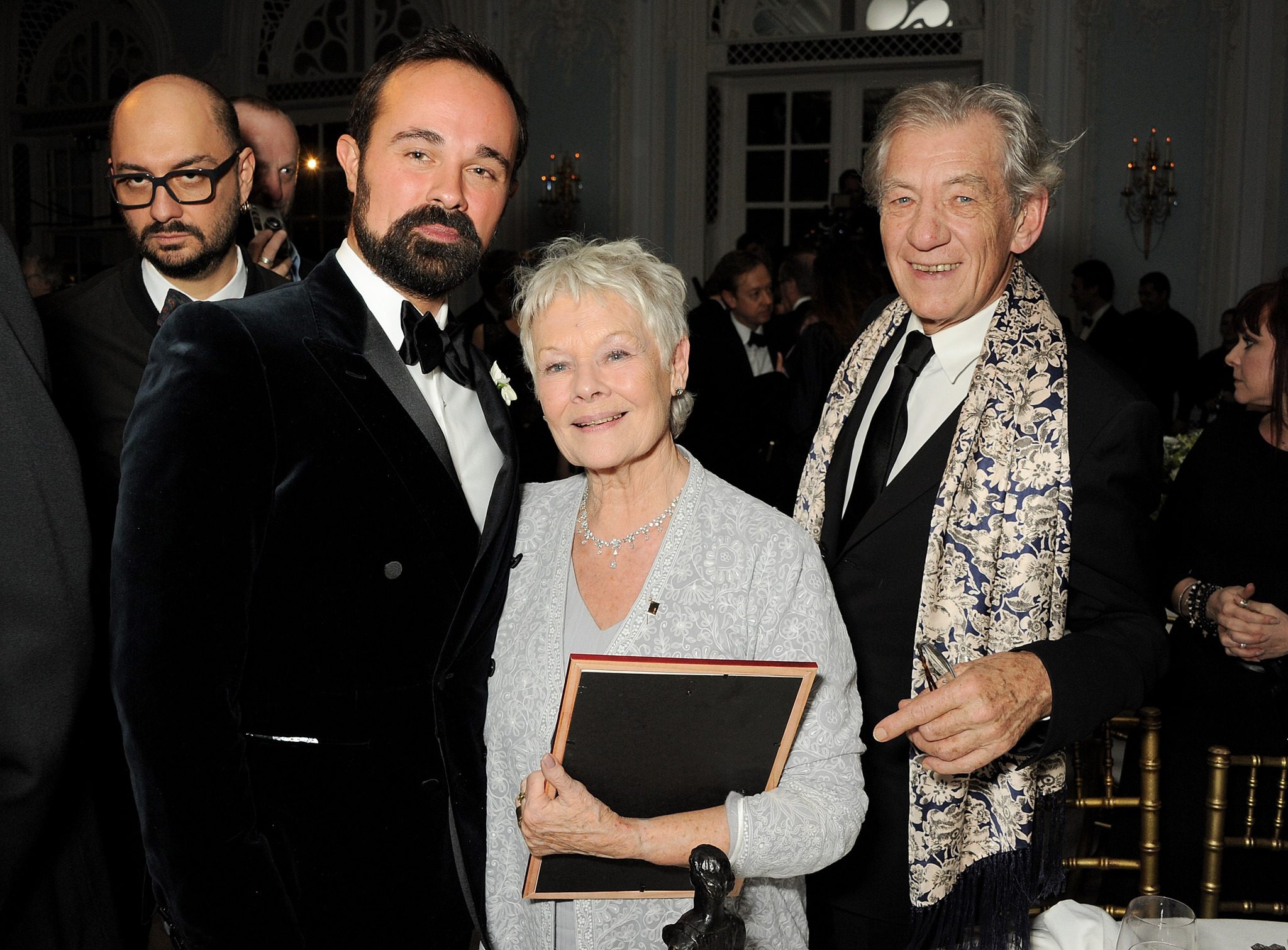 Judi Dench, Ian McKellen and Evgeny Lebedev