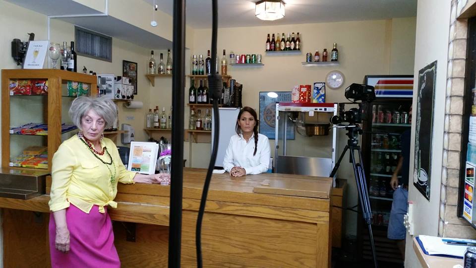 Cora Anne Williams on set of the web series 