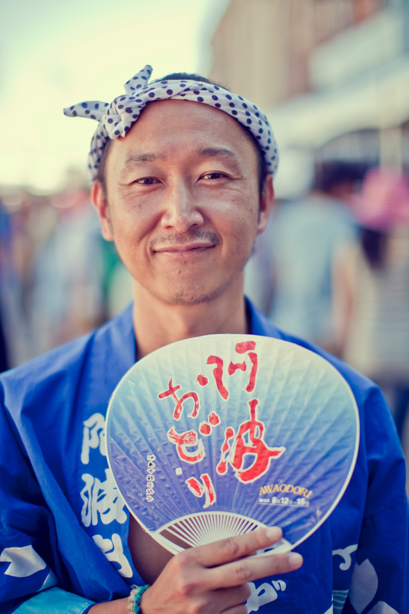 Naoyuki Ikeda at Little Tokyo Tanabata Festival as a member of Tokushima Awa-Odori Kai.