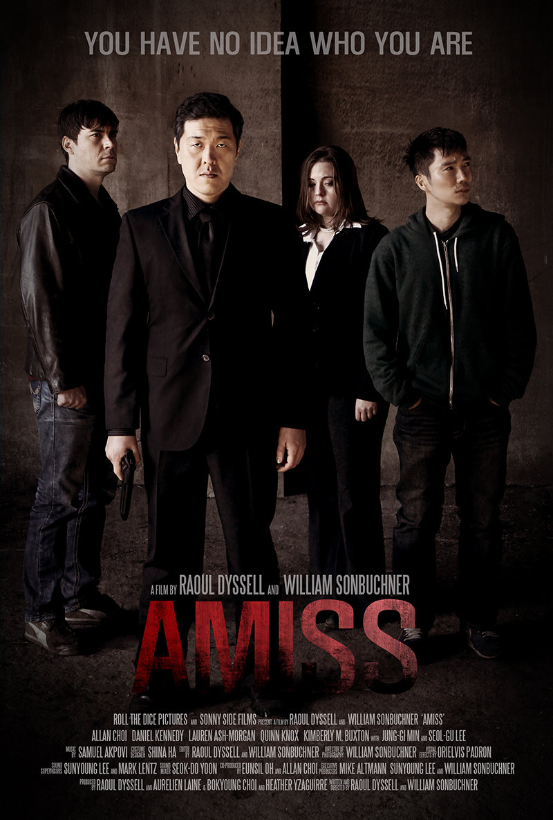Official main poster of 'Amiss'. Poster design by Emilie Kang.
