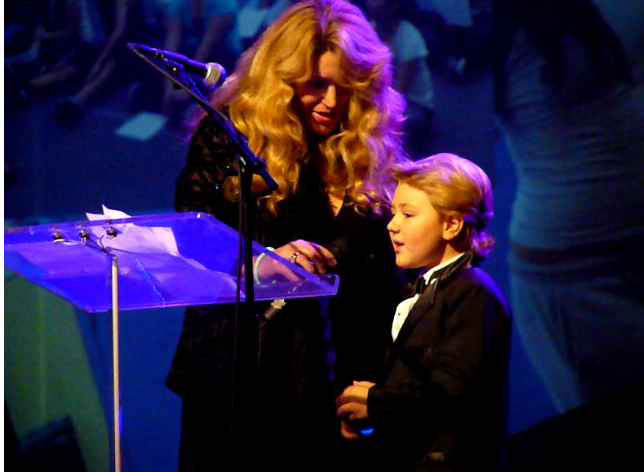 Zach presenting at the RAW Awards 2010 (with mother, McKenzie) http://www.rawartists.org/