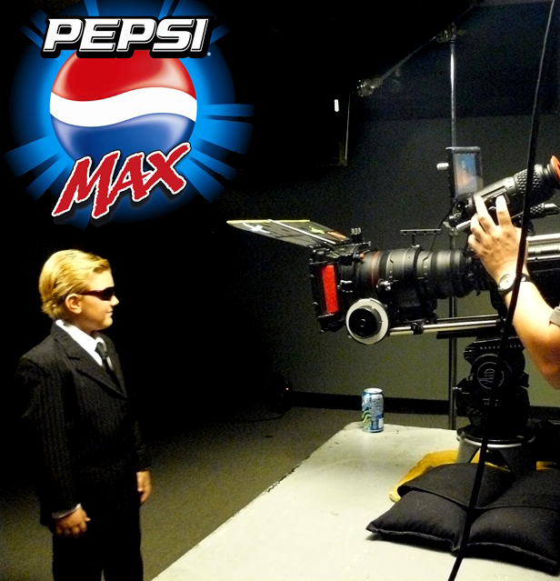 Zachary Alexander Rice on the set of the Pepsi Max commercial. (Lead)Max