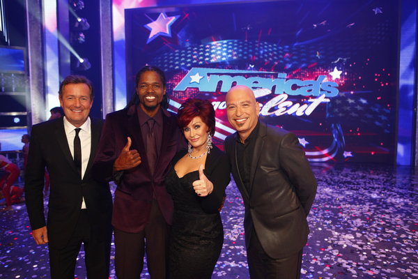 Still of Howie Mandel, Piers Morgan, Sharon Osbourne and Landau Eugene Murphy Jr. in America's Got Talent (2006)