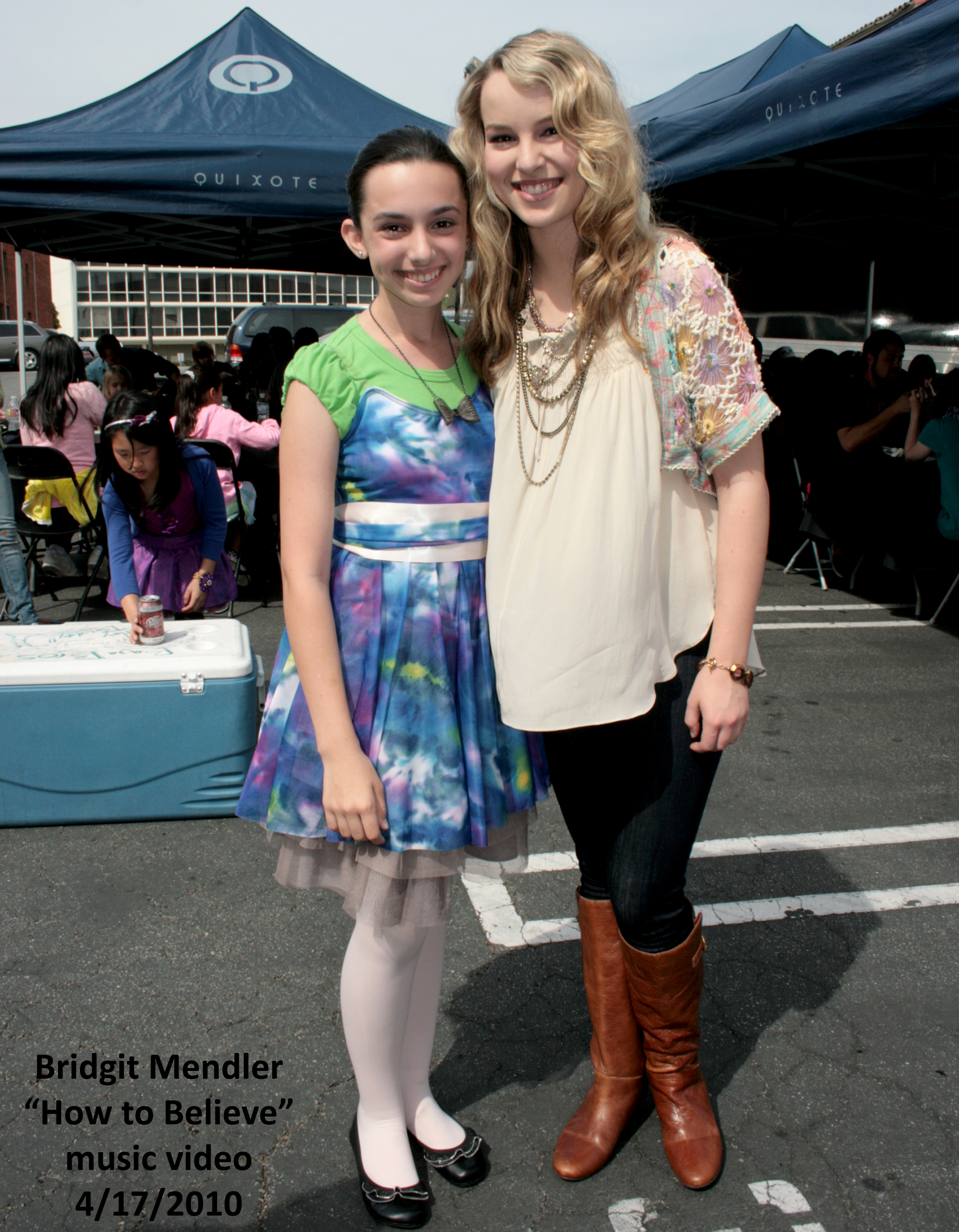 April 2010 with Brigit Mendler durring taping of her music video
