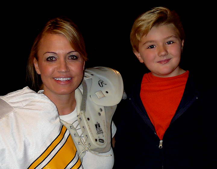 Zach with Espn Sportsnation host, Michelle Beadle, on the set of the Superbowl Spot