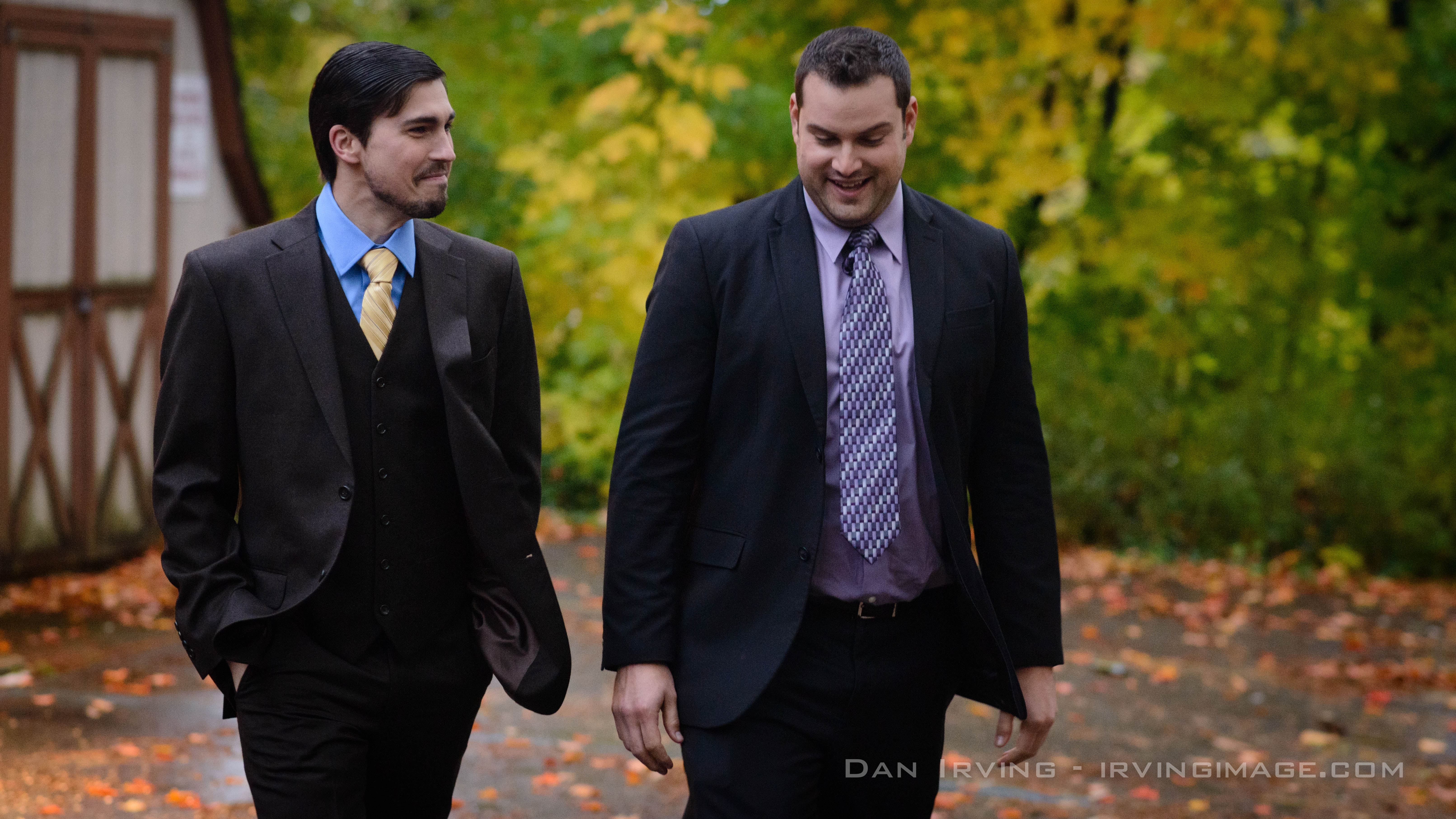 Matthew Klingler and Max Adler on location filming for Saugatuck Cures.