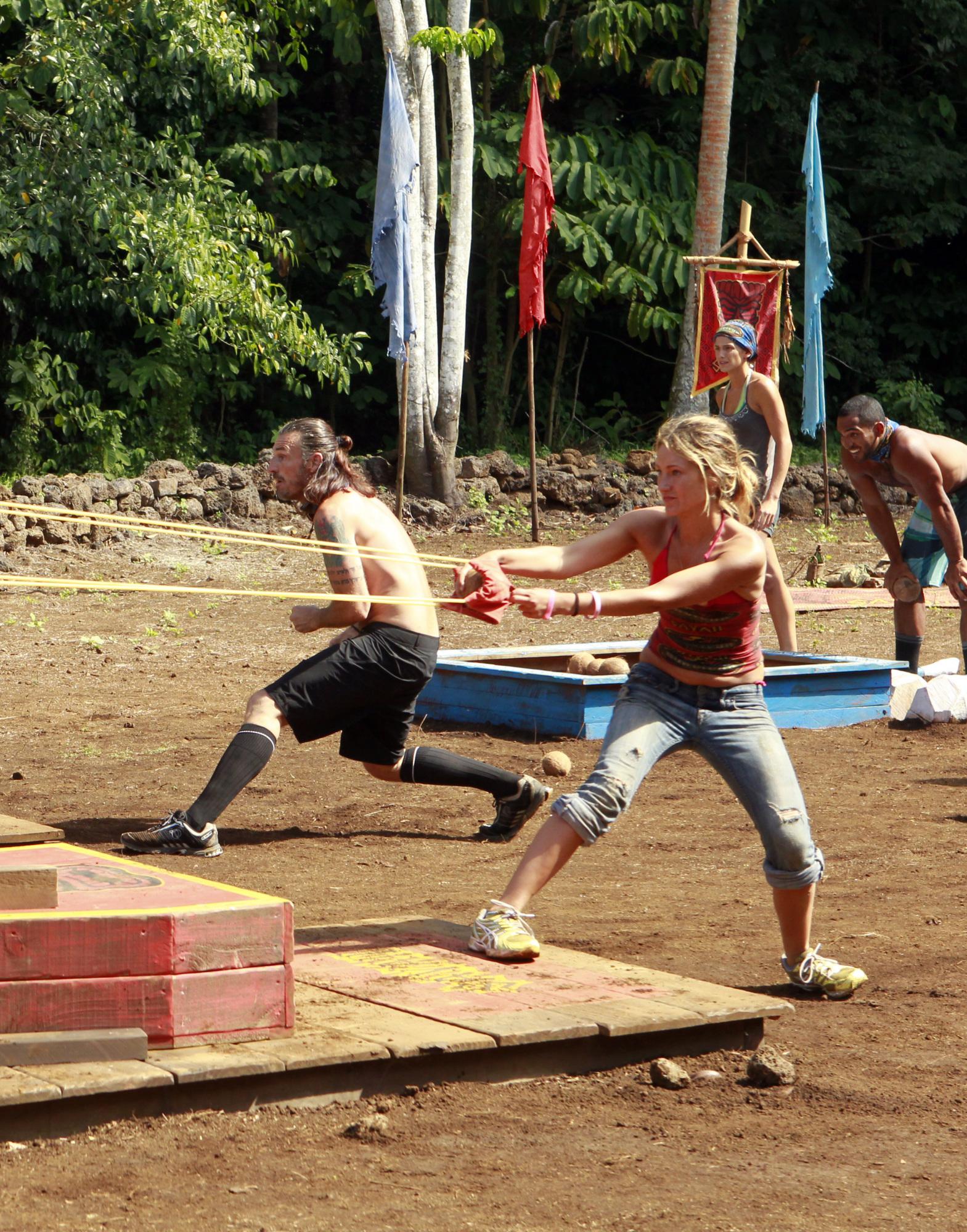 Still of Whitney Duncan, Albert Destrade and Mikayla Wingle in Survivor (2000)