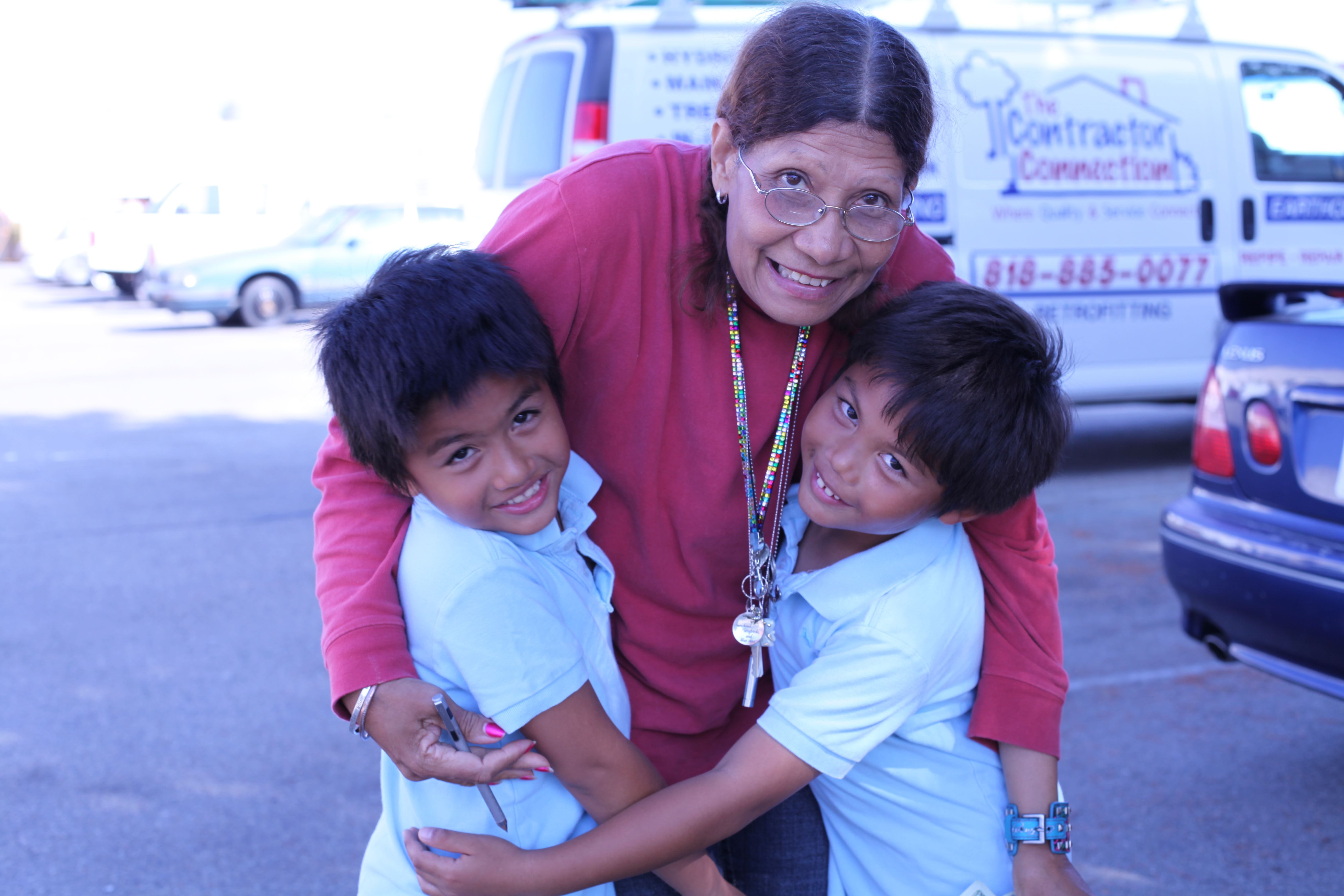 Jordan Besana, Jayden Besana with Standing Tall Kids & Teens Comedy founder/owner, Colette Craan