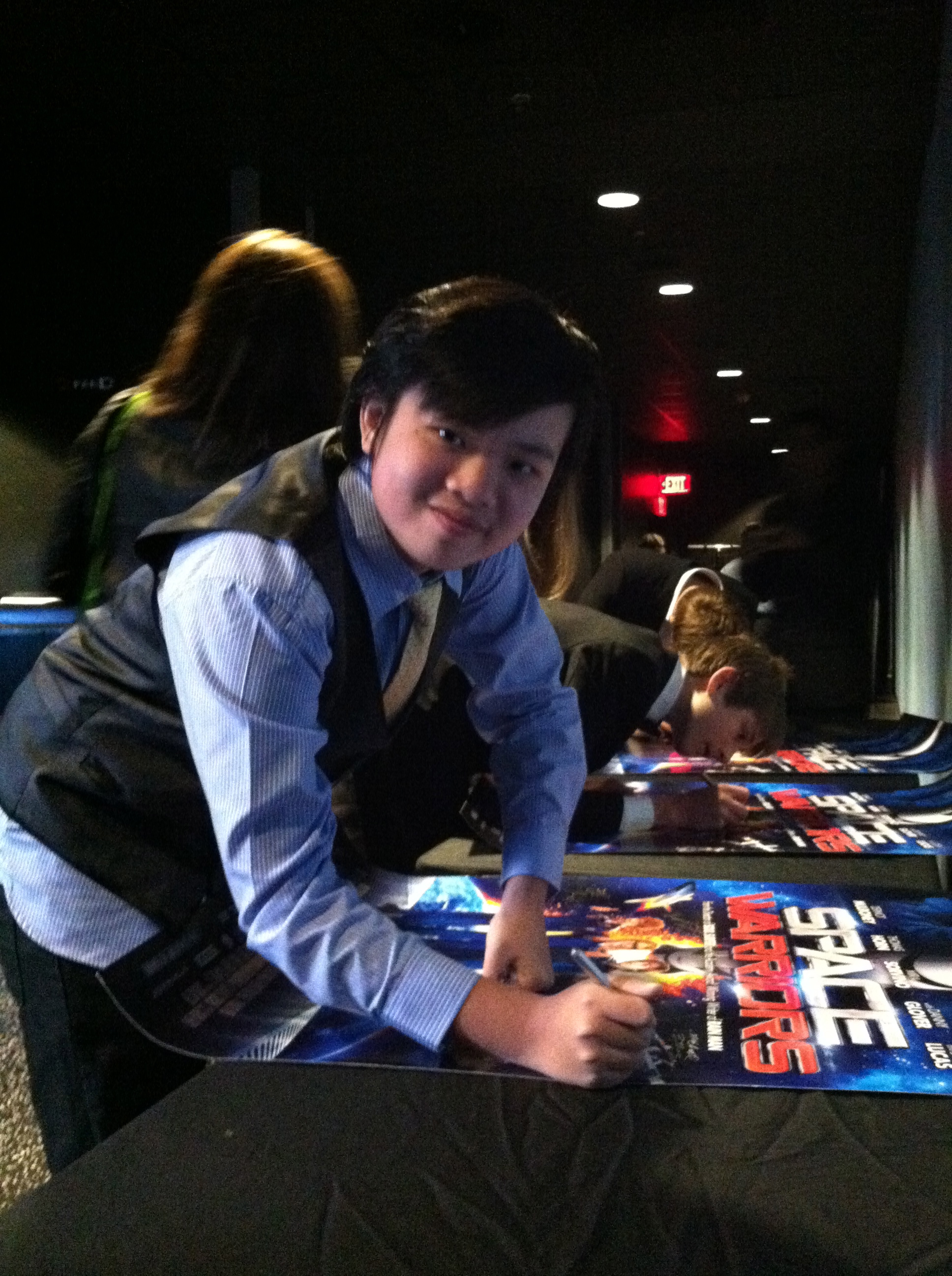 Still Michael Zhang , Lead role in (Space Warriors) Red Carpet Premiere.