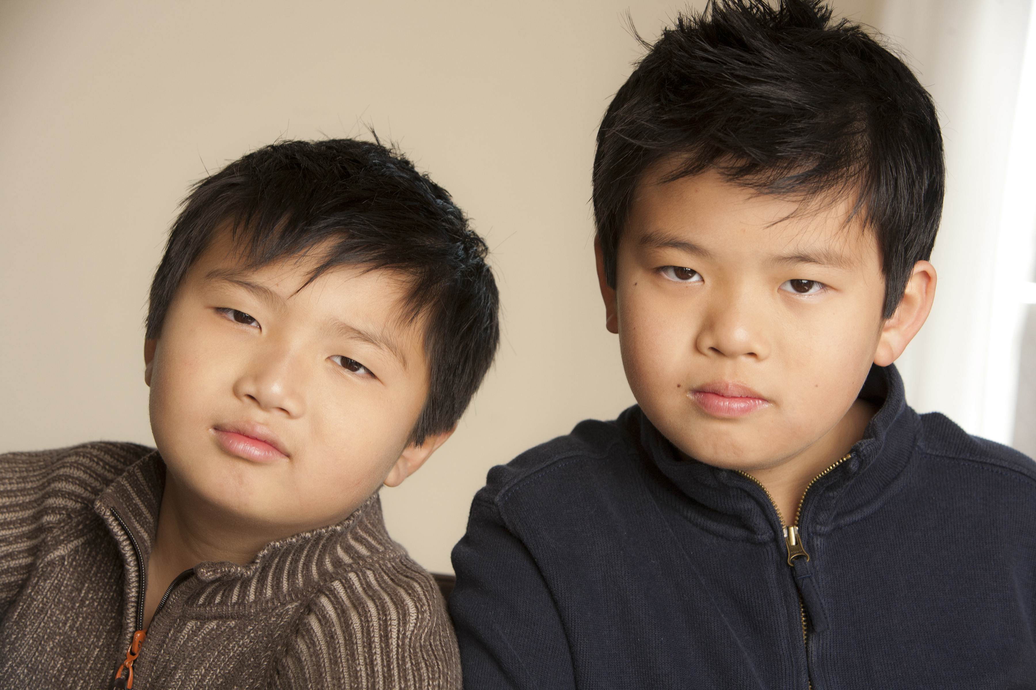 Still of Michael Zhang (right) and his brother, Matthew Zhang, also an actor and comedian (left)