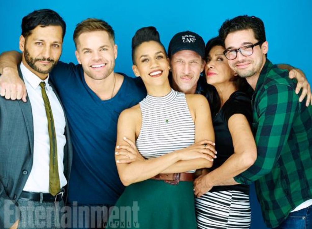 Dominique Tipper and the cast of The Expanse at the Entertainment Weekly suite at San Diego Comic Con 2015