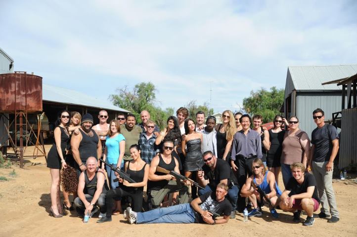 Cast and crew of Wild Justice in Perenjori Western Australia