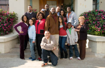 Regina King, Delroy Lindo, Laz Alonso, Loretta Devine, Idris Elba, Sharon Leal, Lupe Ontiveros, Keith Robinson, Ambrosia Kelley, Columbus Short, Lauren London and Chris Brown in This Christmas (2007)