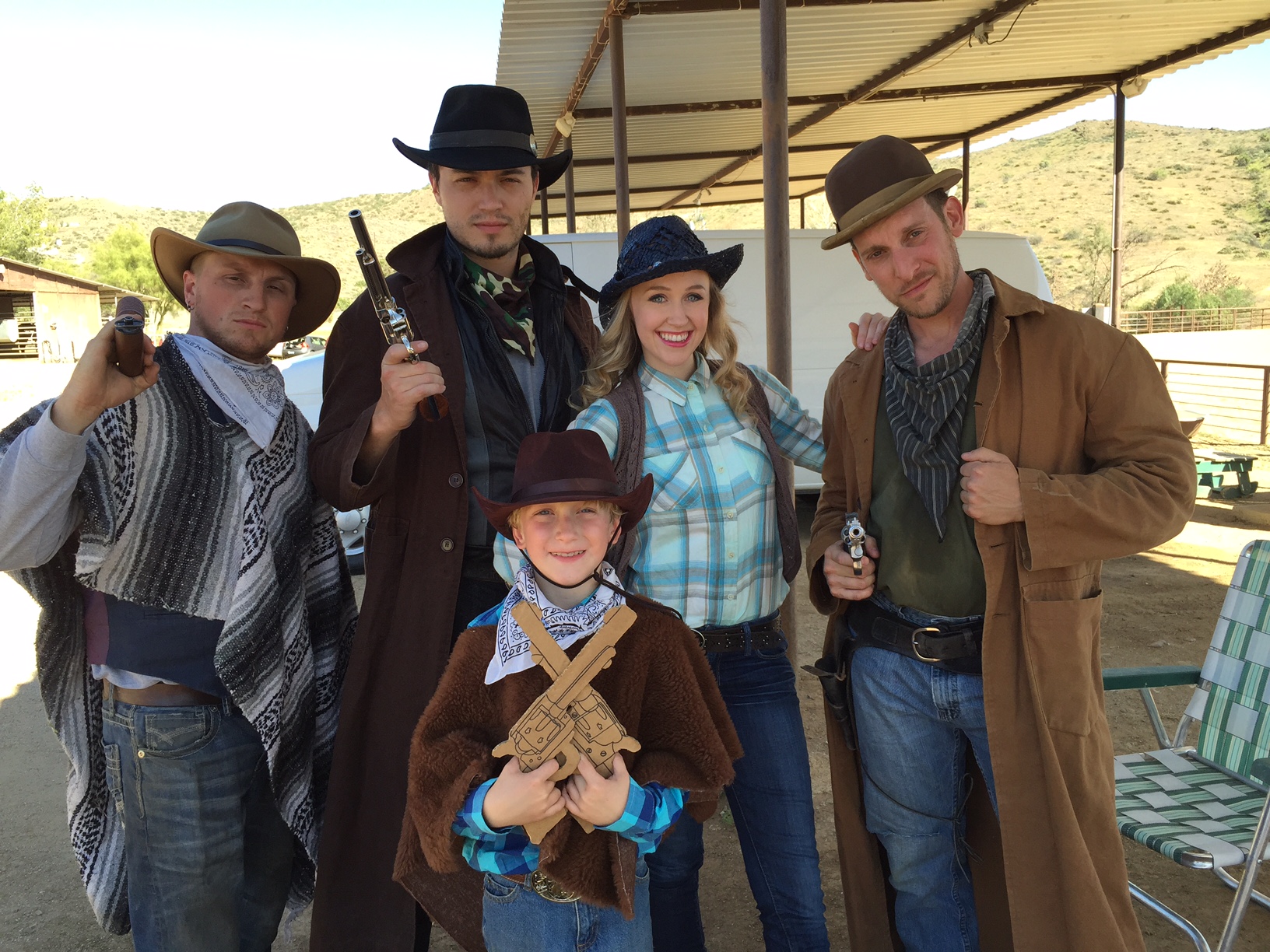 On the set of The Cowboy Kid