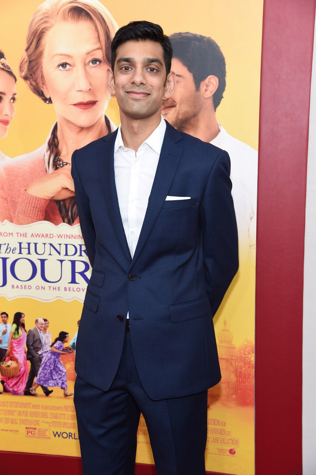 Amit Shah (Mansur) at the World Premiere of THE HUNDRED-FOOT JOURNEY in New York.
