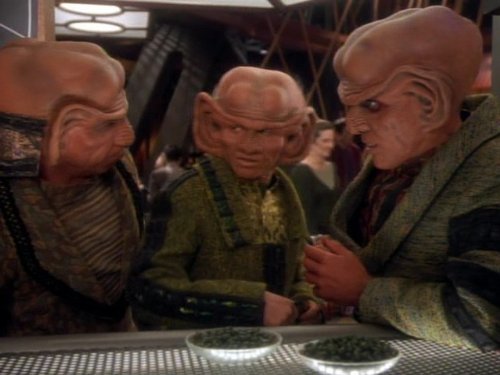 Still of Armin Shimerman, Max Grodénchik and Helene Udy in Star Trek: Deep Space Nine (1993)