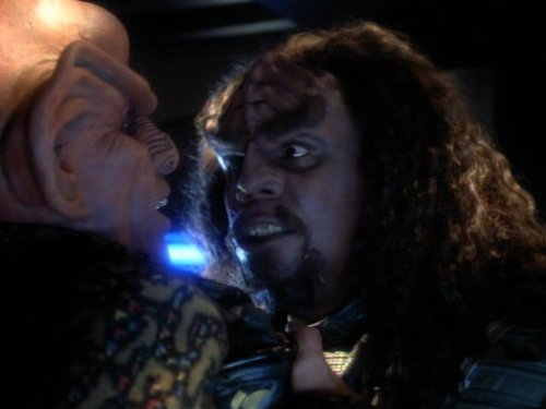 Still of Armin Shimerman and Carlos Carrasco in Star Trek: Deep Space Nine (1993)