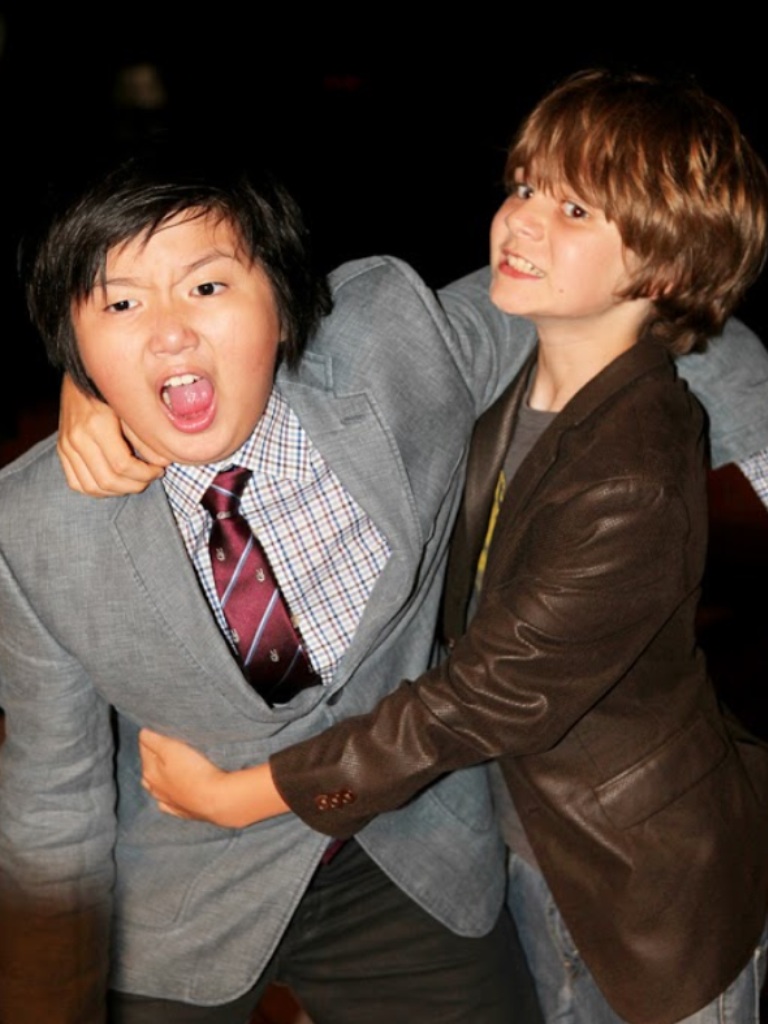 Still Matthew Zhang (Bad Words) and Ty Simpkins (Iron Man 3) at SPACE WARRIORS premiere.