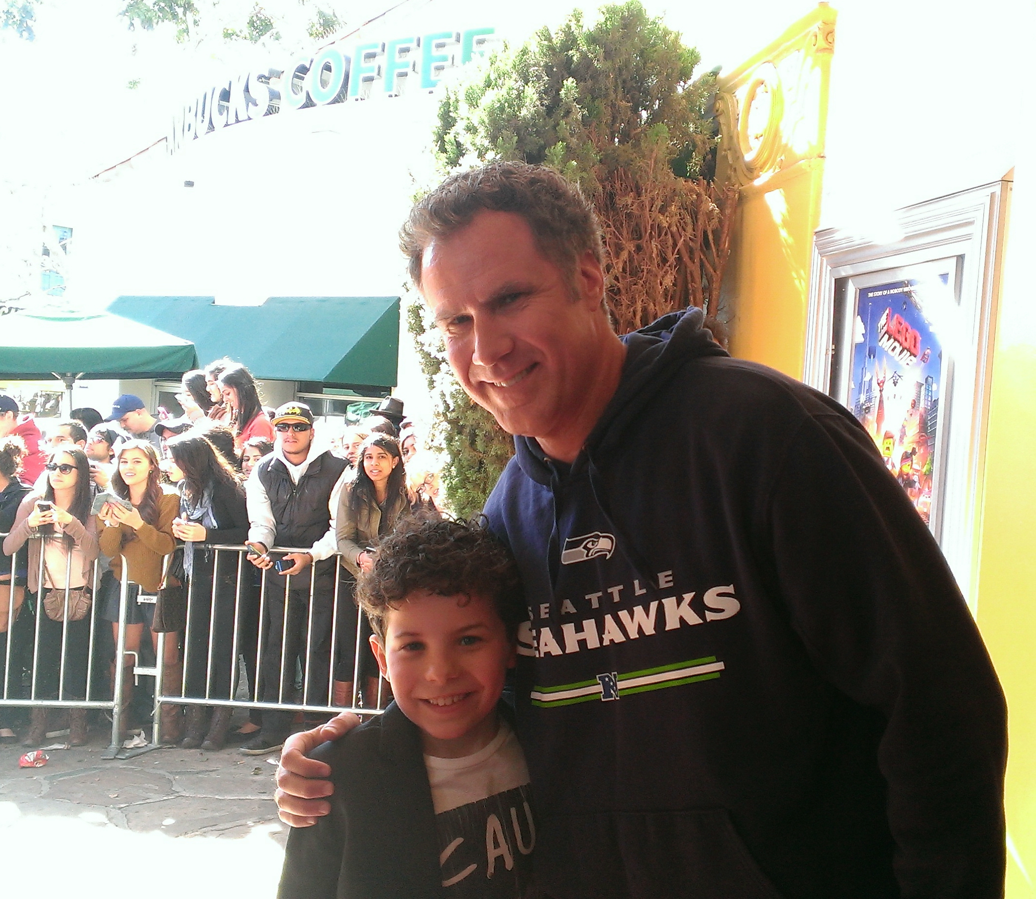 Jadon Sand and Will Ferrell at the Lego Movie premiere.