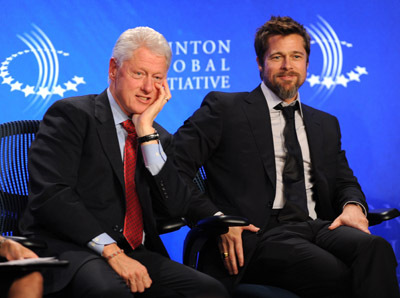 Brad Pitt and Bill Clinton