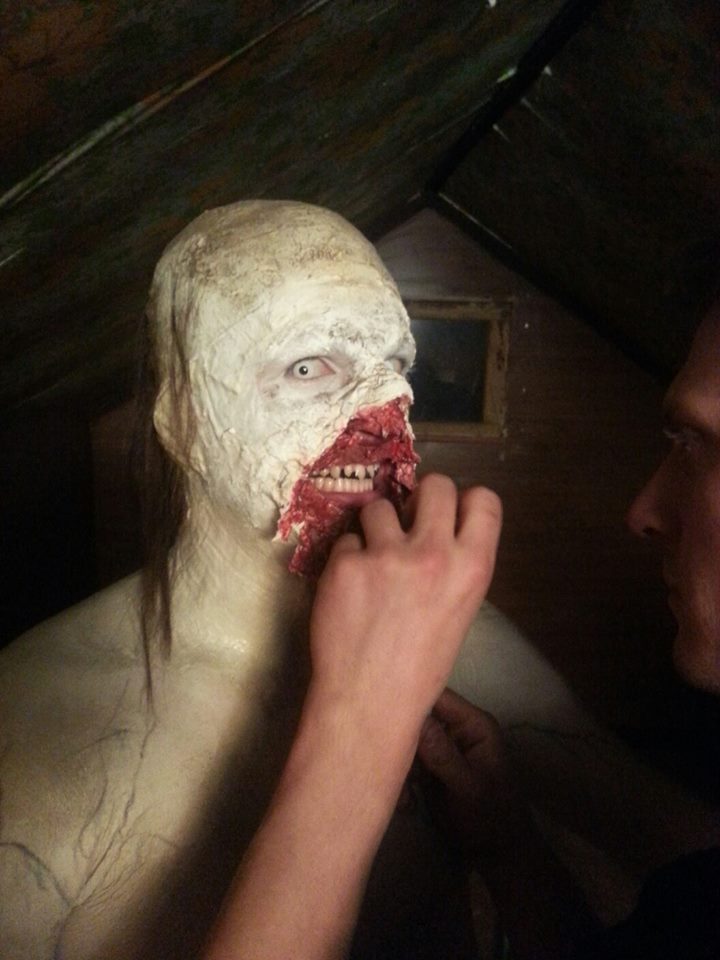 Christian Ackerman as a horror monster production still from the short film 