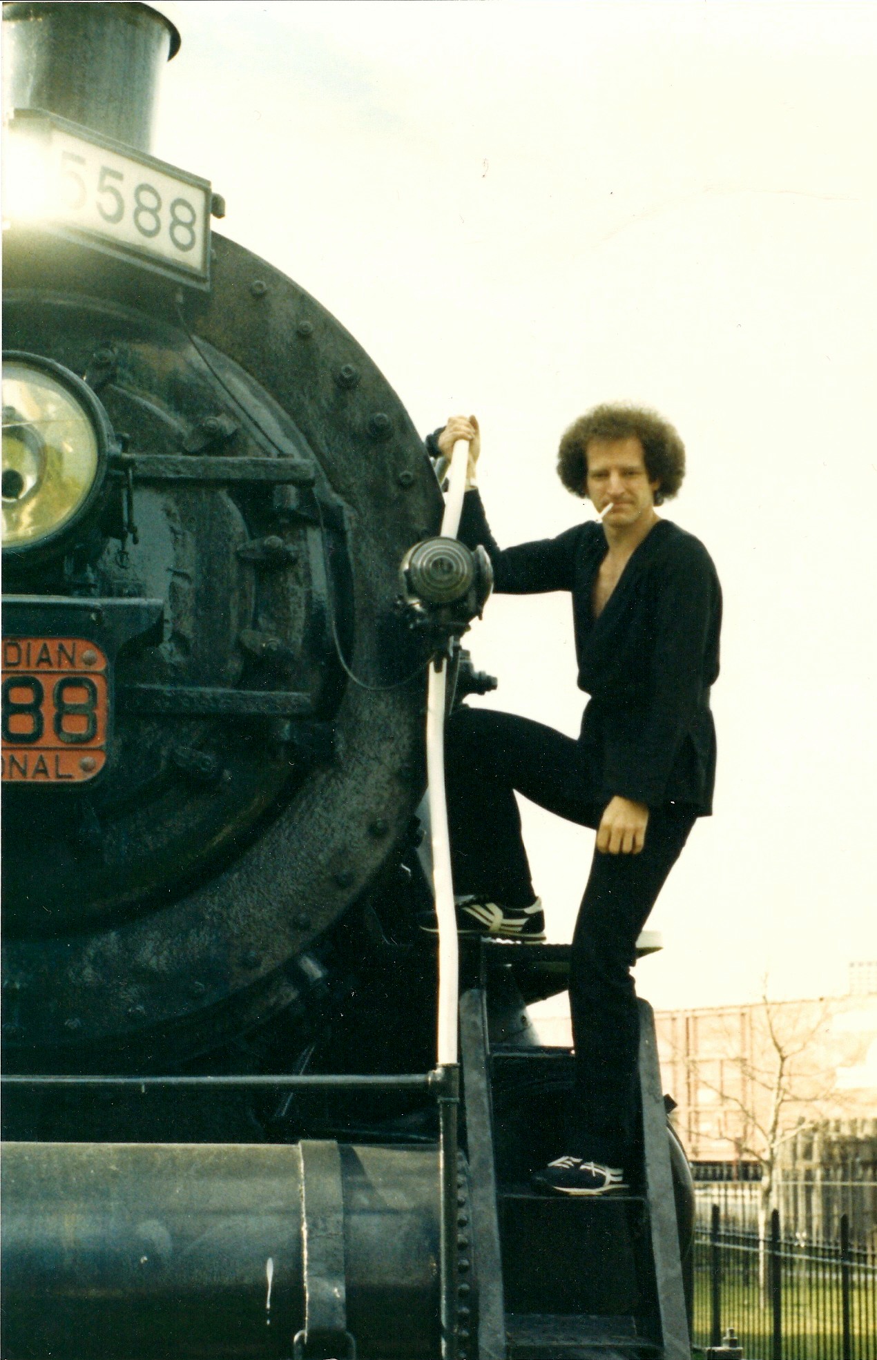 Joey posing for promo shot for his band Tuff Kids (1981)