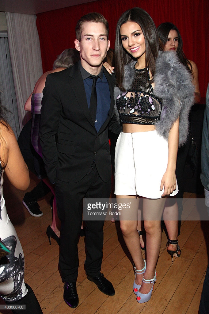 LOS ANGELES,CA - FEBRUARY 08: Actors Talon Reid (L) and Victoria Justice attend the Red Light Management 2015 Grammy Awards After Party held at Mondrian Hotel on February 8, 2015 in Los Angeles, California.Photo by Tommaso Boddi/Getty Images for Red Light