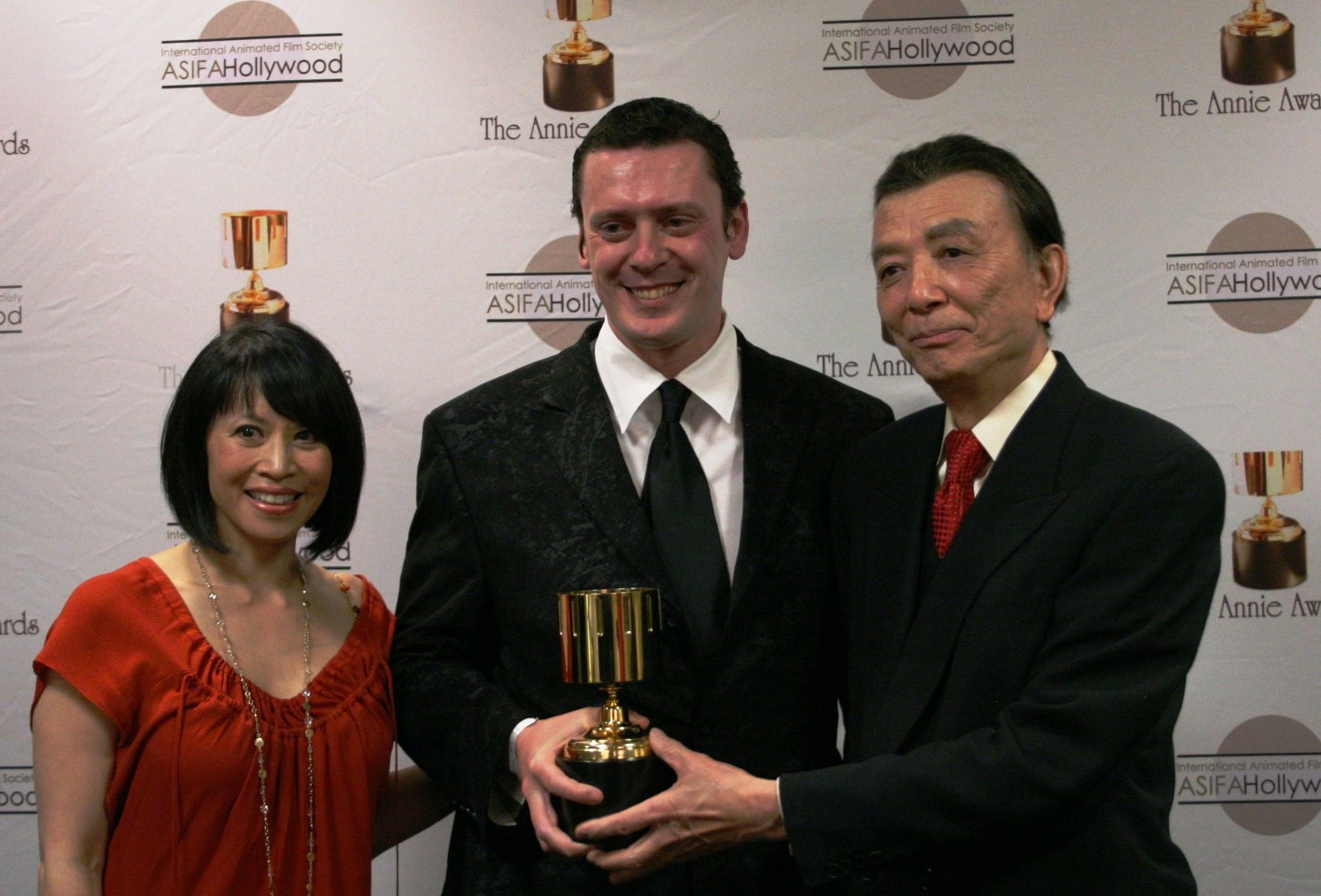 James Hong, Nicolas Marlet and Lauren Tom at event of Kung Fu Panda (2008)