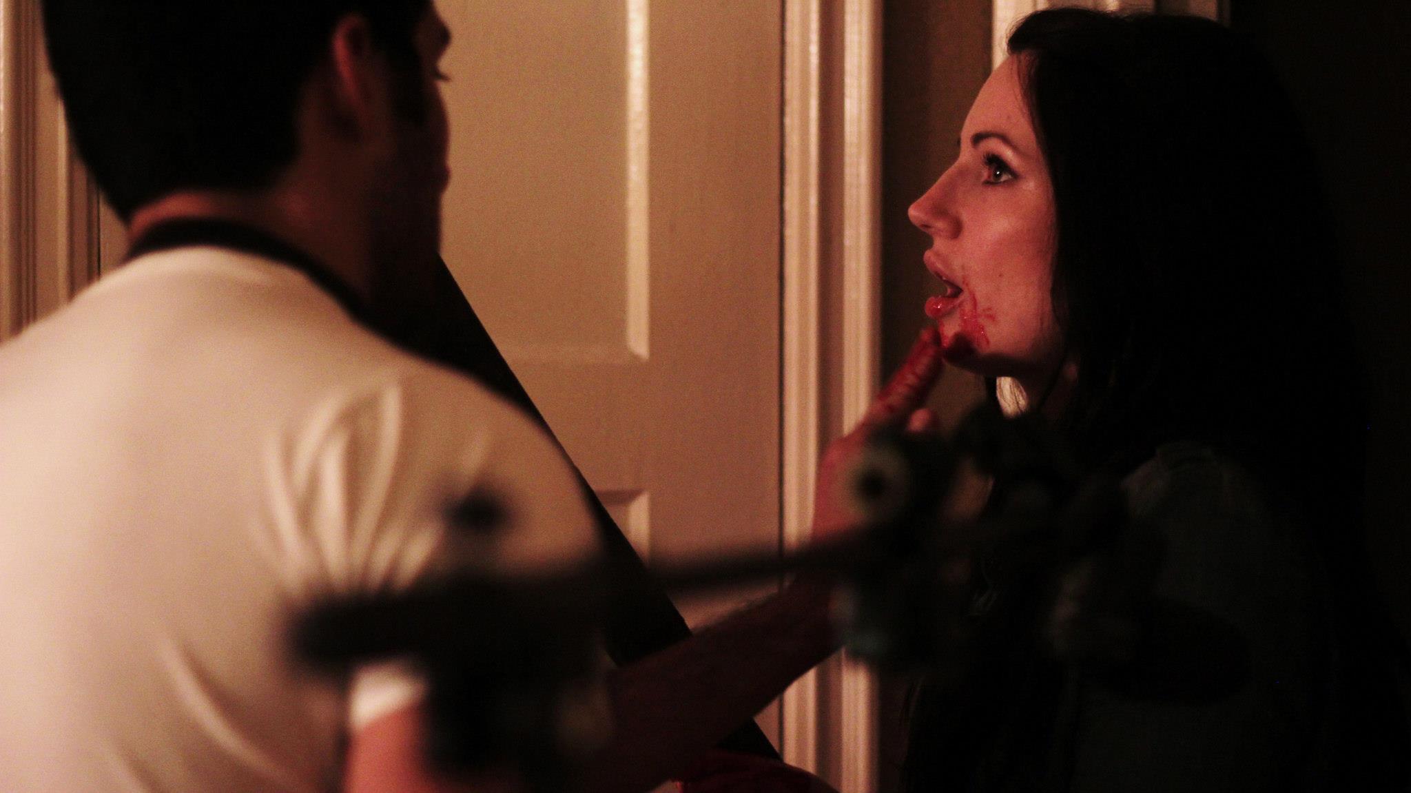 Production still from currently untitled horror film