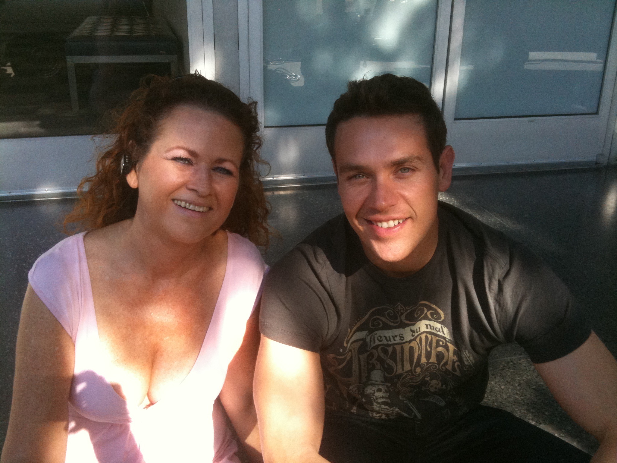 With Kevin On the set of Southland