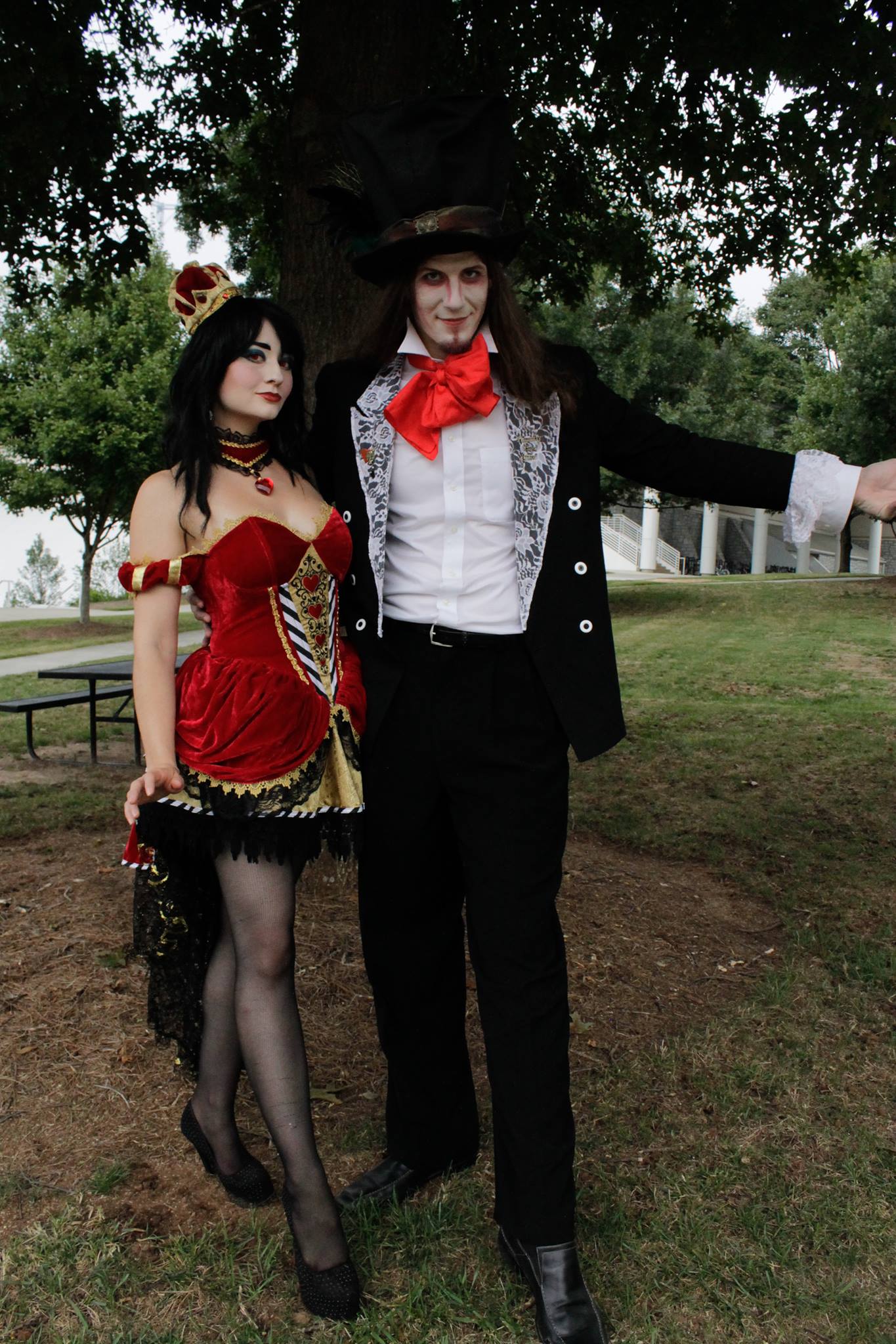 Mad Hatter with the Red Queen.