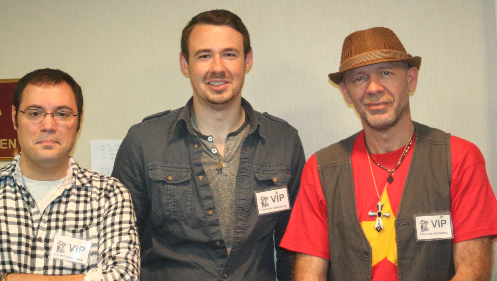 DC Evans, Andrew Numbers, and B. R. Tatalovic (at the Indie Gathering FF, 2013)