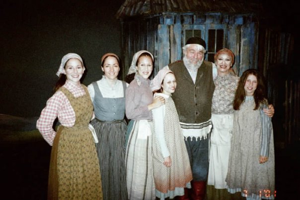 Actress Terry Kaye in Fiddler on the Roof with Theodore Bikel