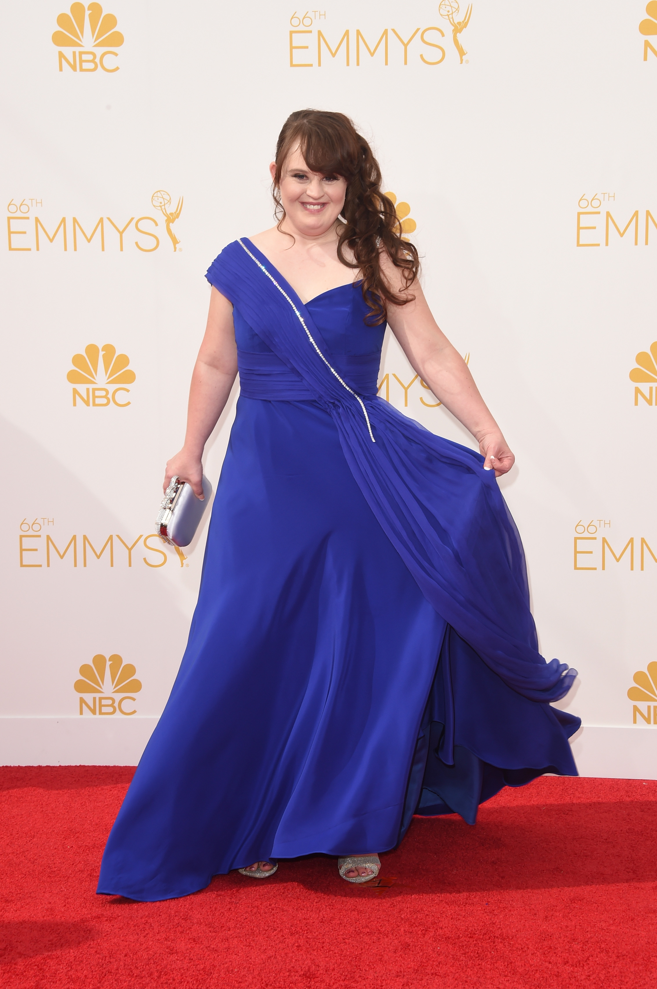 LOS ANGELES, CA - AUGUST 25: Actress Jamie Brewer attends the 66th Annual Primetime Emmy Awards held at Nokia Theatre L.A. Live on August 25, 2014 in Los Angeles, California.