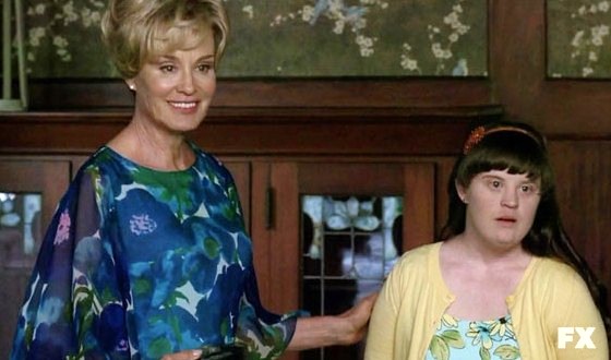 Screen Shot of Jessica Lange and Jamie Brewer in American Horror Story