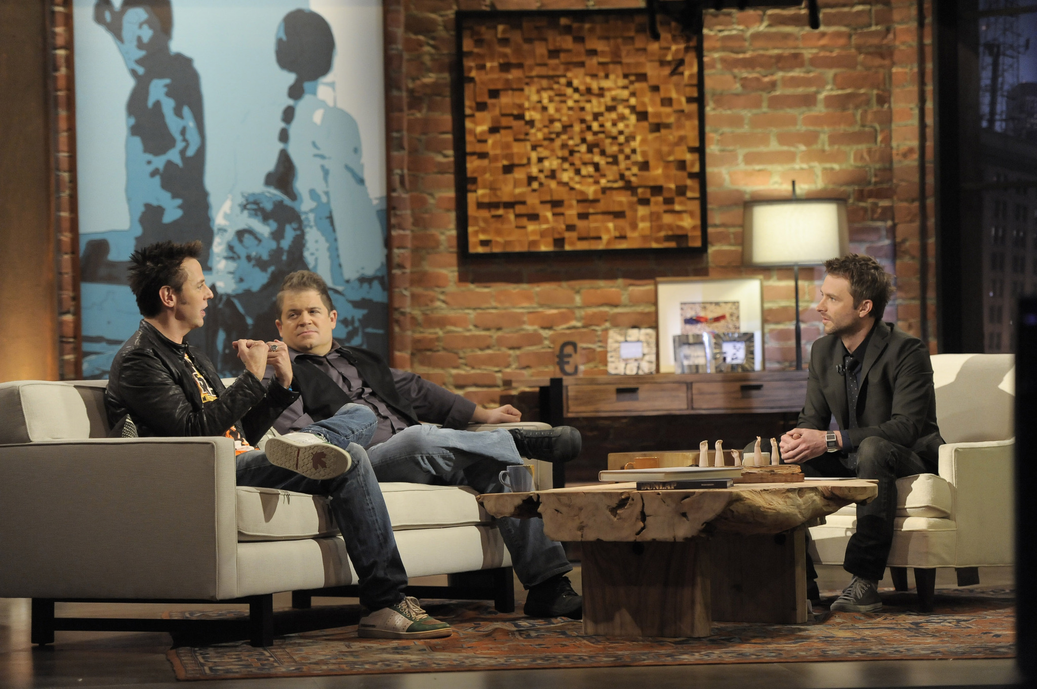Still of James Gunn, Chris Hardwick and Patton Oswalt in Talking Dead (2011)