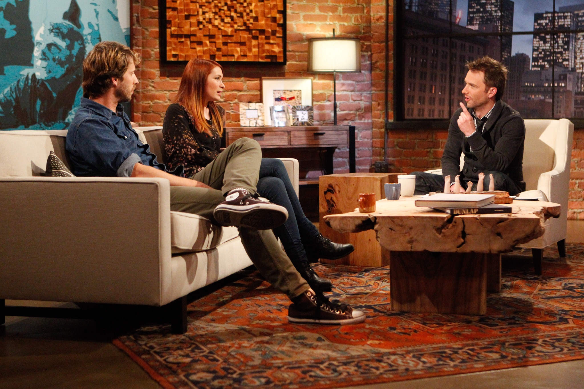 Still of Chris Hardwick, Felicia Day and Jon Heder in Talking Dead (2011)