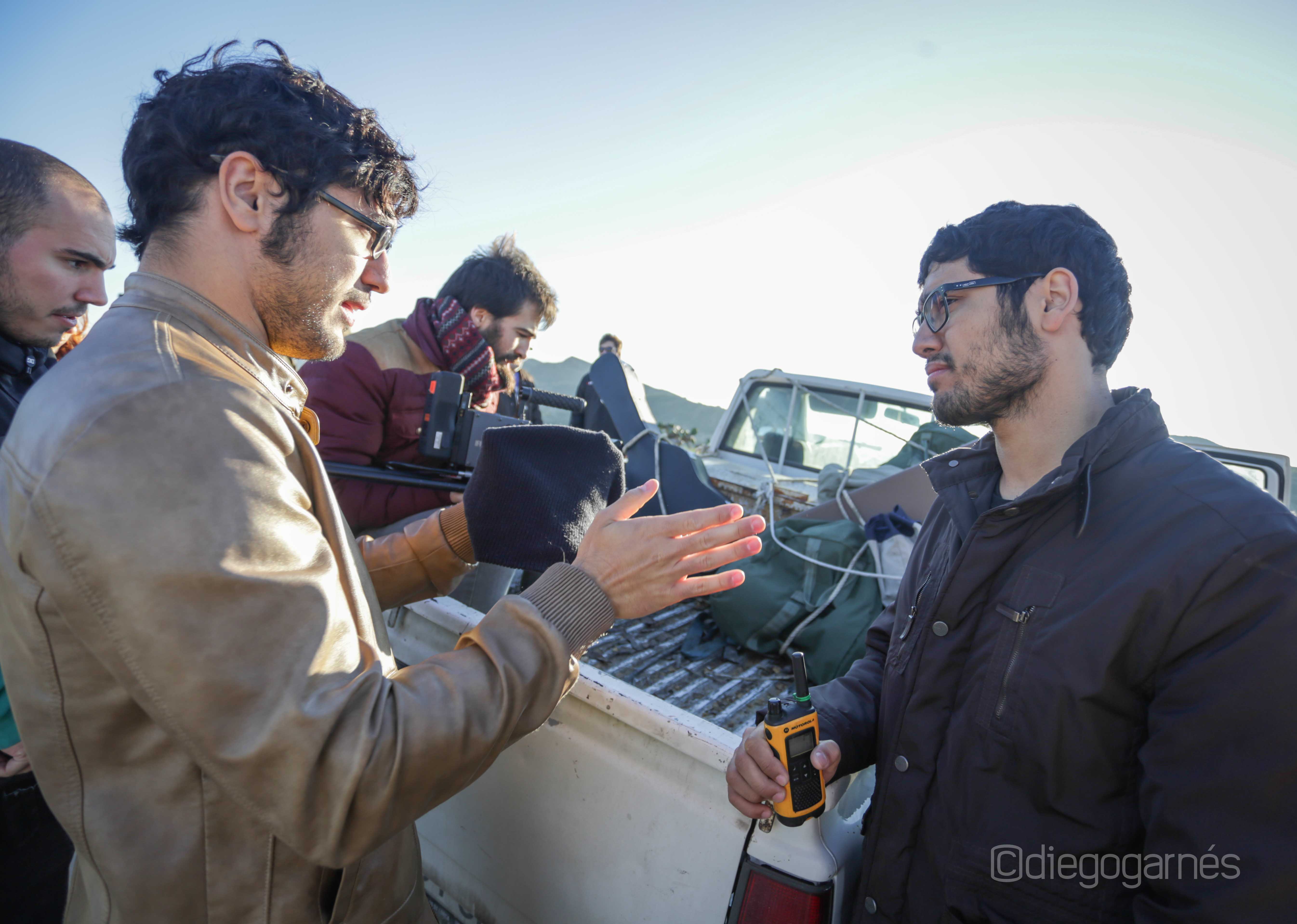 Sergi Lafuente, Juan Poveda y Pedro J. Poveda shooting The Purple Elephants' 