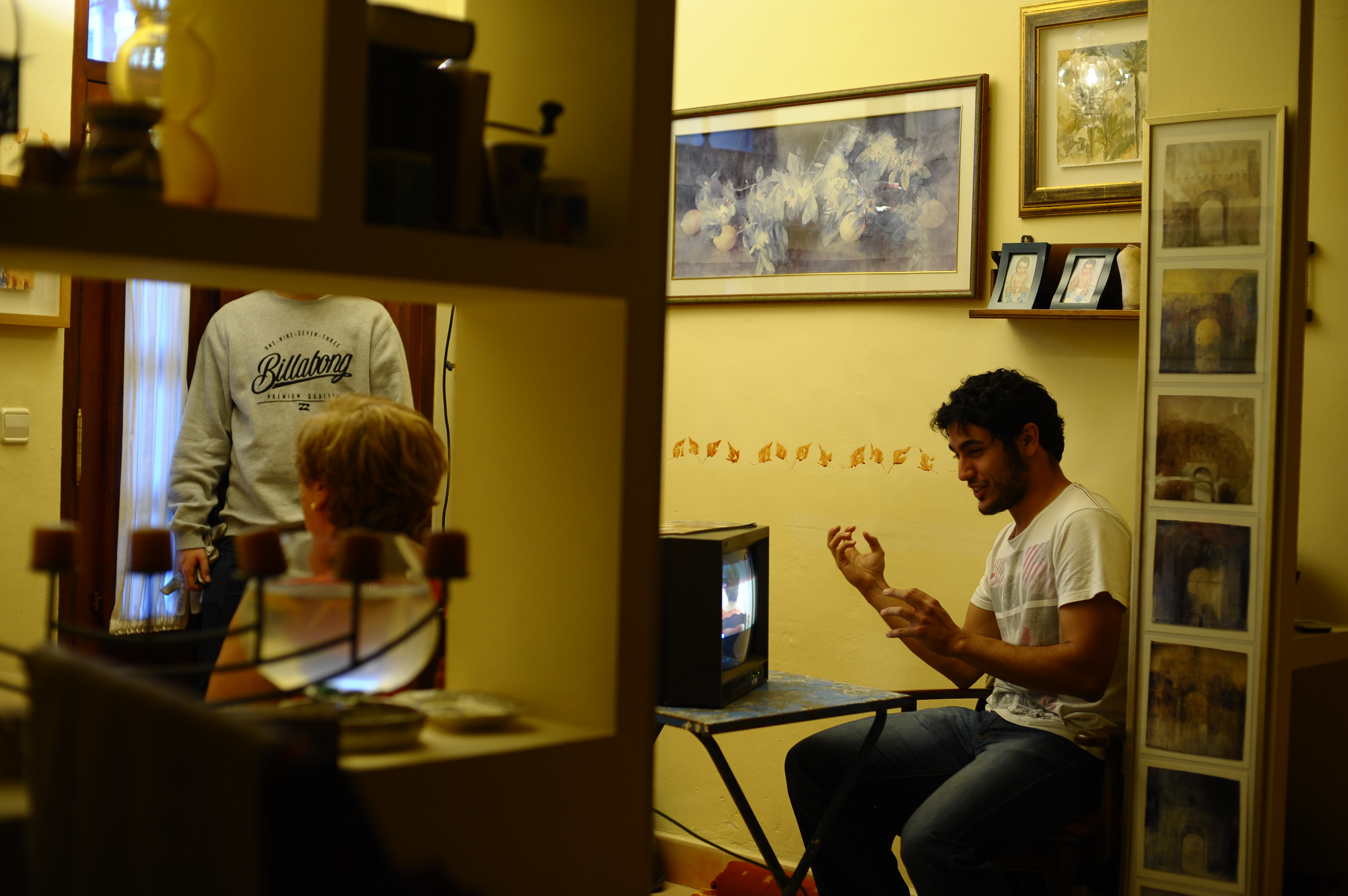 Uriel Calatayud, Pilar Cano, Pedro J. Poveda in the set of Eusebia (2011)