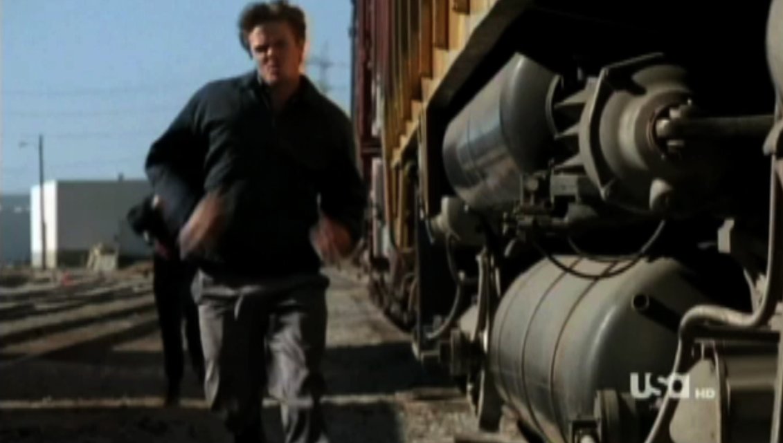 Running from Ted Levine on the series finale of MONK