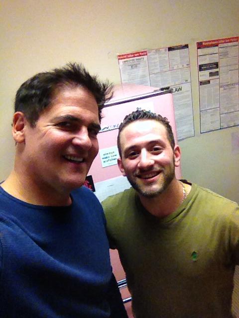 Mark Cuban's selfie with Vito Grassi while filming an episode of Shark Tank